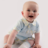 Mitch & Son Baby Boy Sky Blue Polo and Short Set